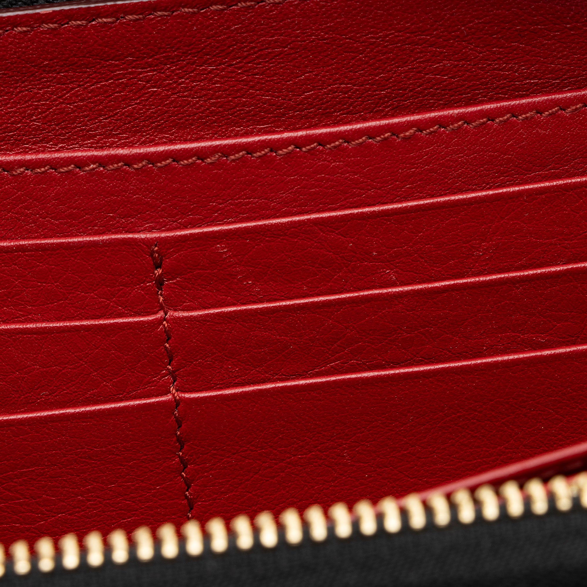 Burberry Leather Ziggy Zip Around Wallet