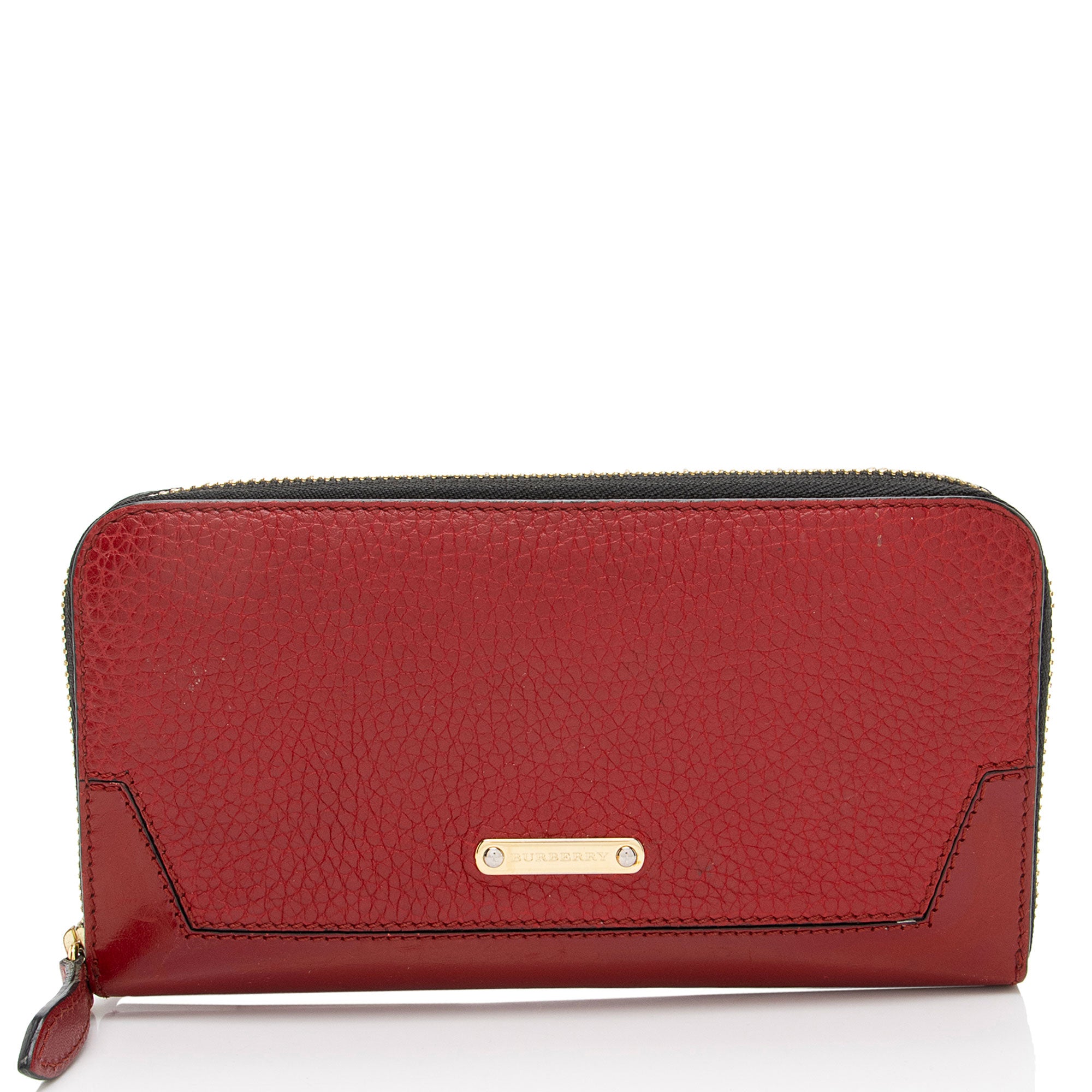 Burberry Leather Ziggy Zip Around Wallet