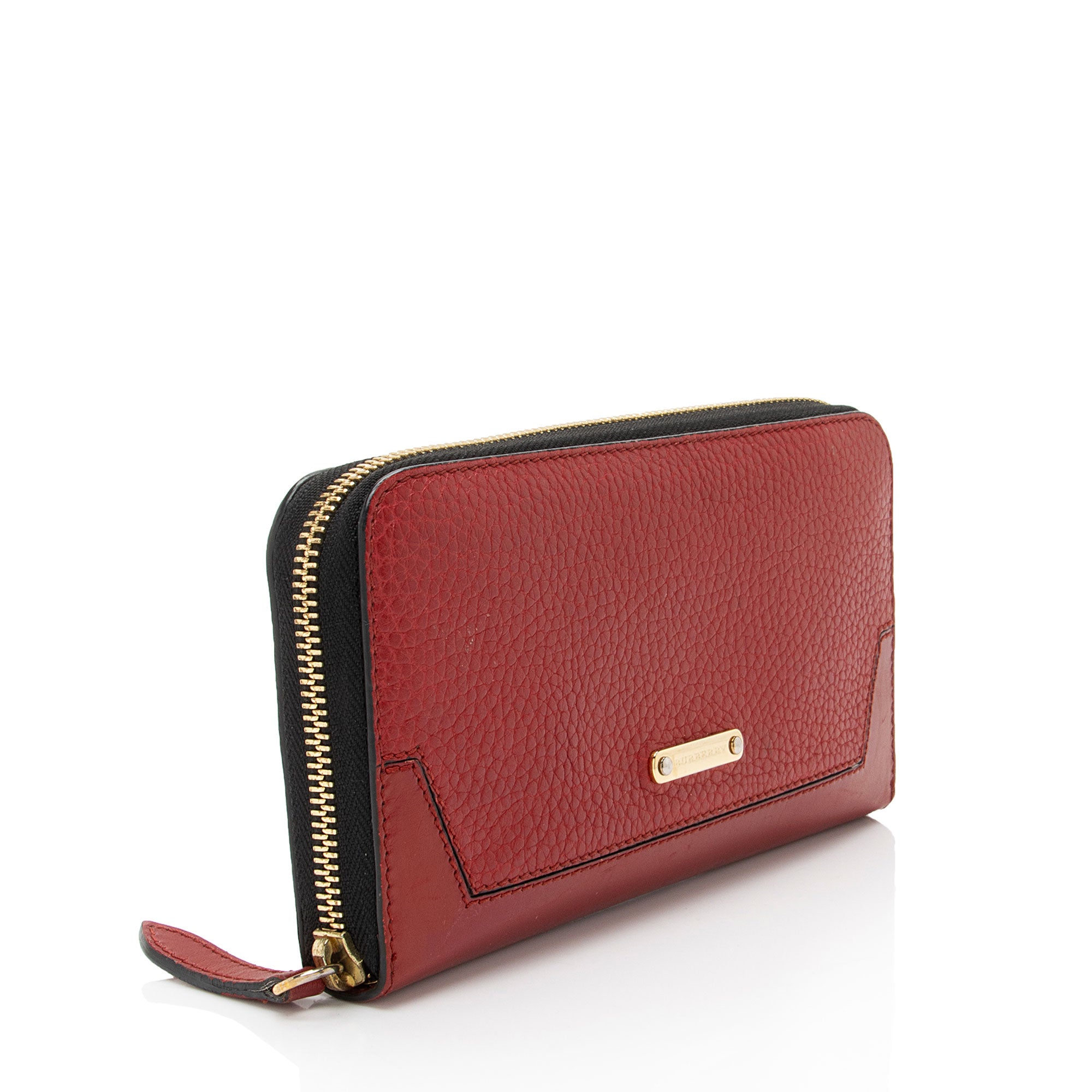 Burberry Leather Ziggy Zip Around Wallet