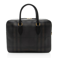 Burberry London Check Slim Barrow Briefcase (SHF-3LfnUb)