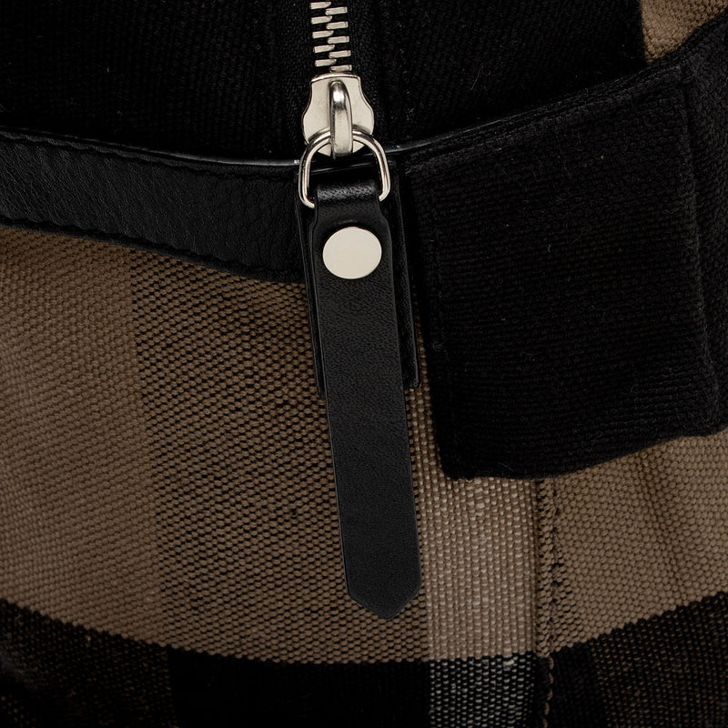 Burberry Mega Check Jute Backpack (SHF-265W01)