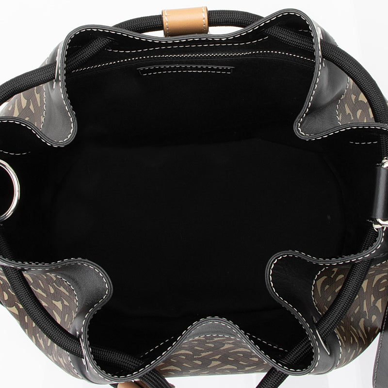 Burberry E Canvas TB Monogram Bridle Chesterton Bucket Bag SHF 23254 LuxeDH
