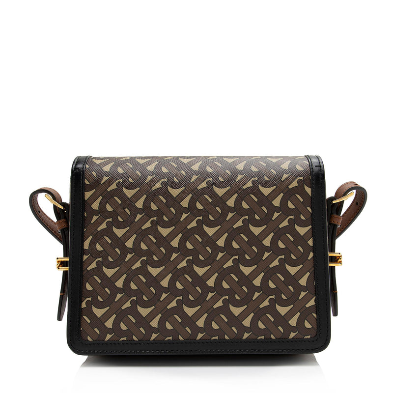 Burberry Bridle Brown Monogram E-Canvas Small TB Bag