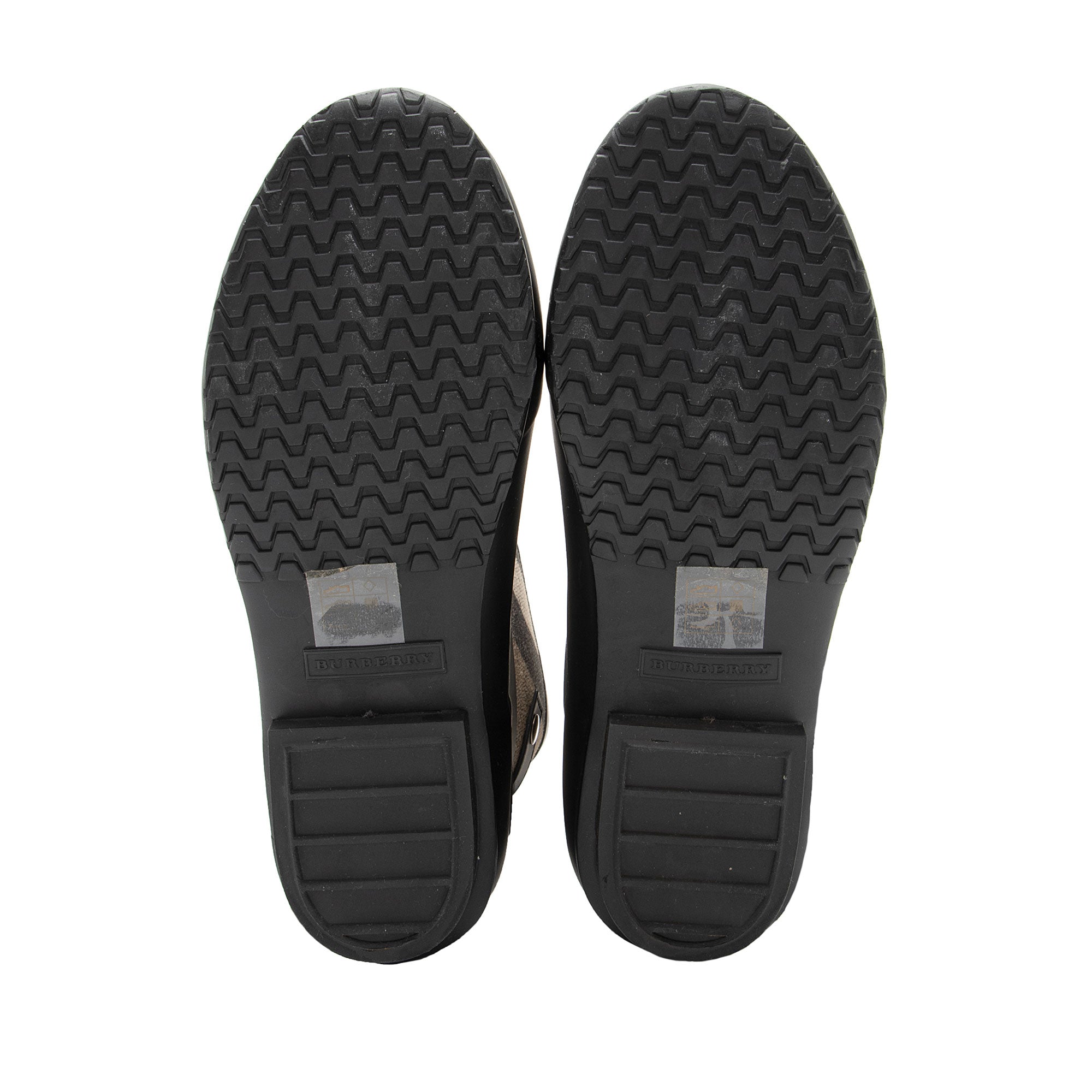 Burberry Nova Check Holloway Rain Boots - Size 7 / 37 (SHF-FZkJn0)