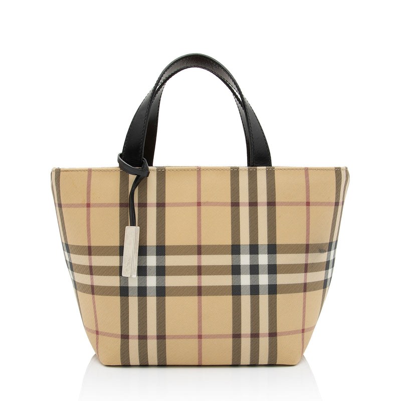 Burberry Nova Check Small Tote (SHF-j7O8tc)