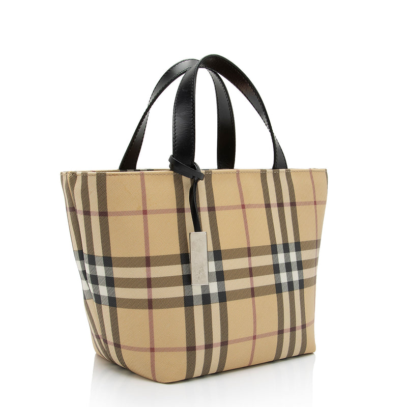 Burberry nova check store mini tote