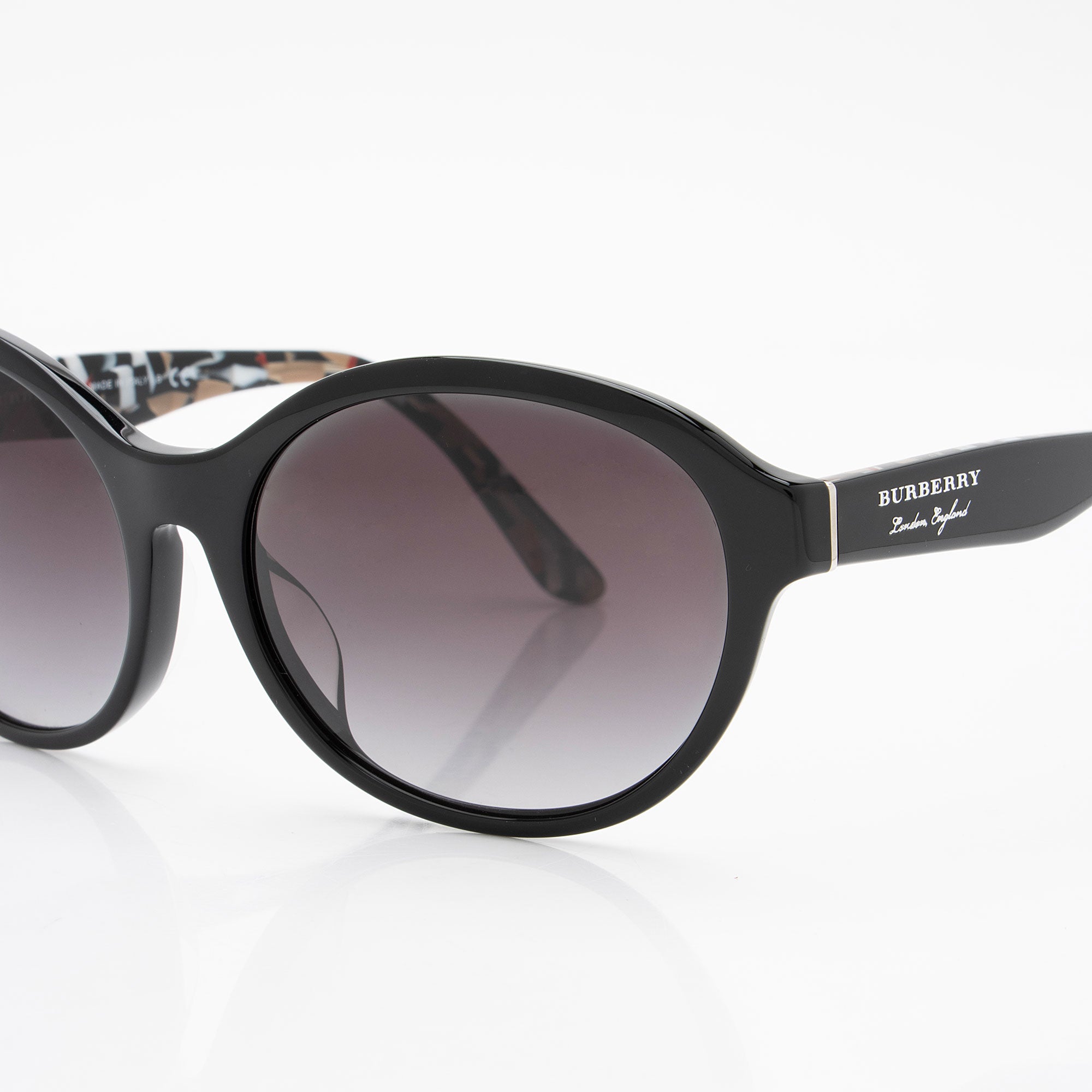 Burberry Nova Check Round Sunglasses