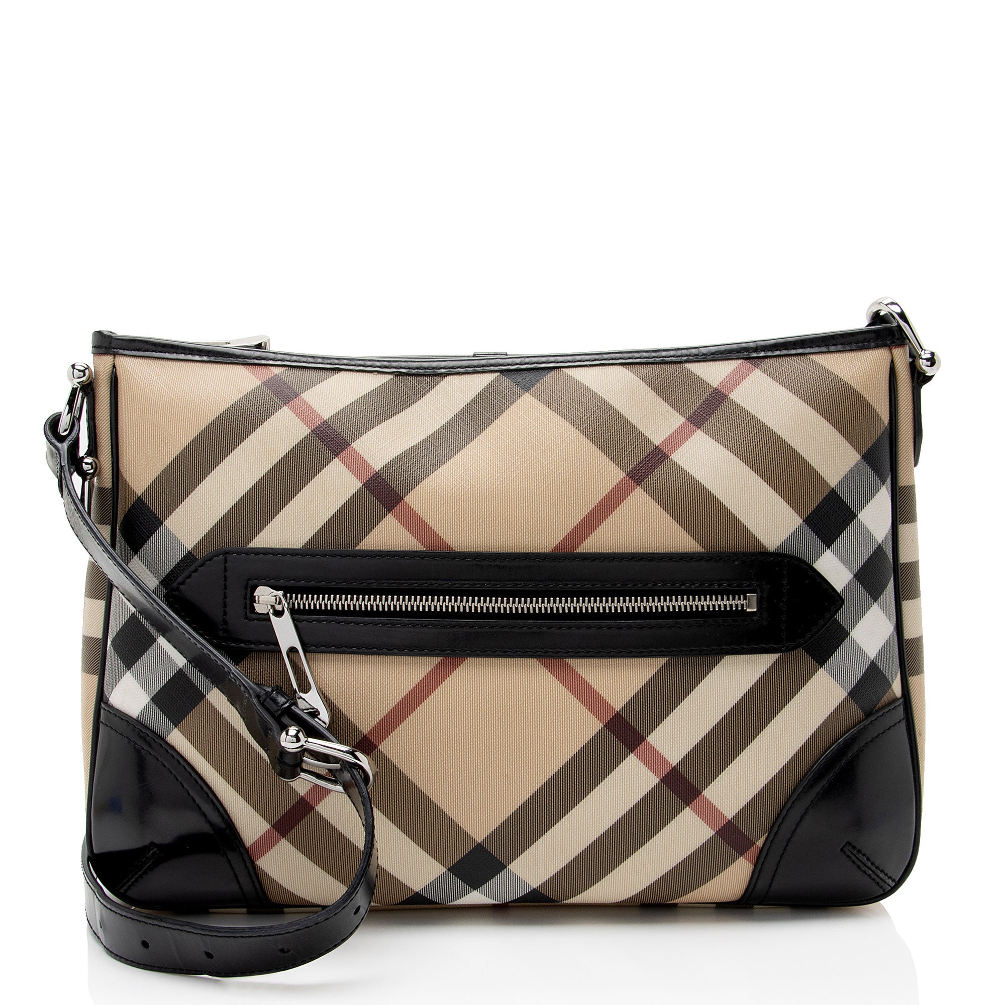 Burberry Nova Check Pocket Shoulder Bag (SHF-20RhJj)