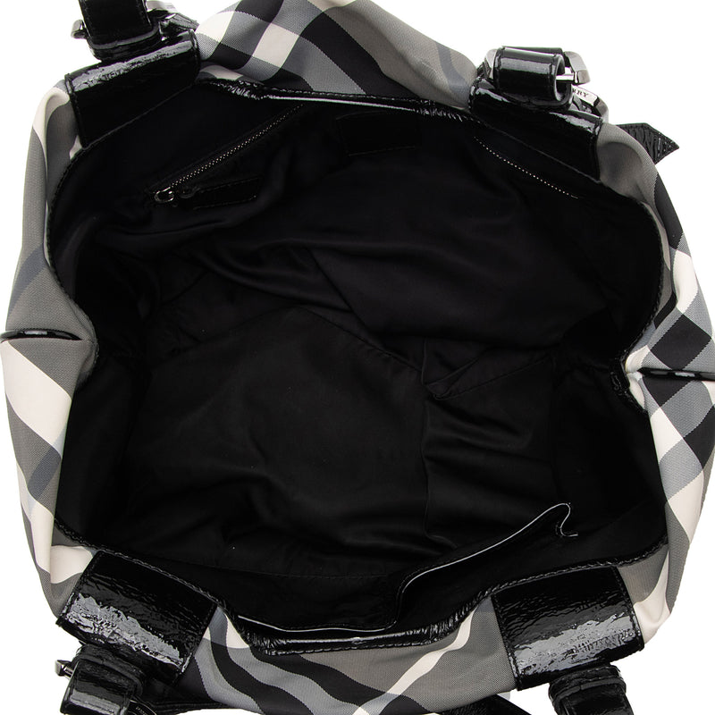 Burberry Nylon Beat Check Lowry Medium Tote SHF I5tUwx LuxeDH
