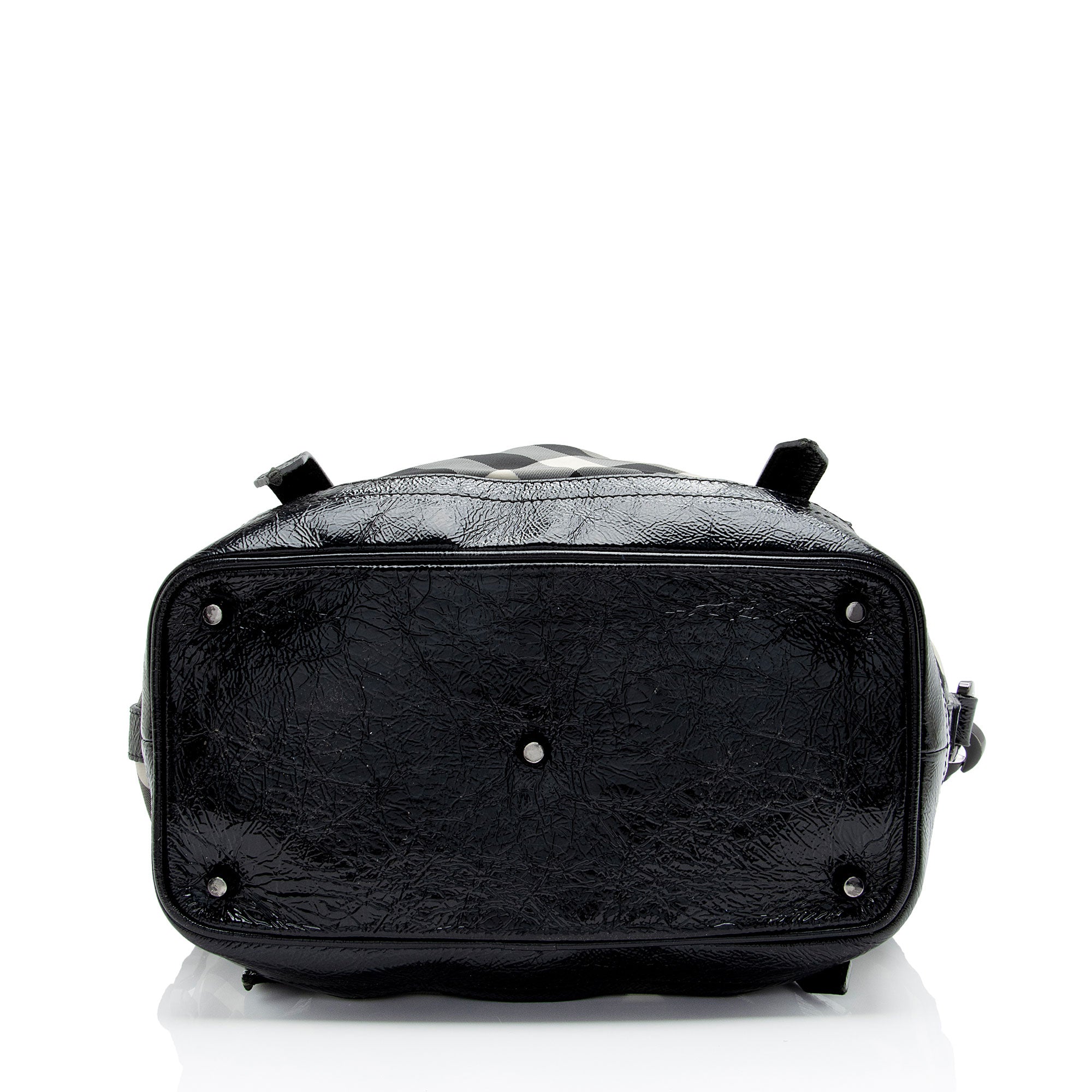 Burberry Nylon Beat Check Lowry Small Tote (SHF-cdEHqY)