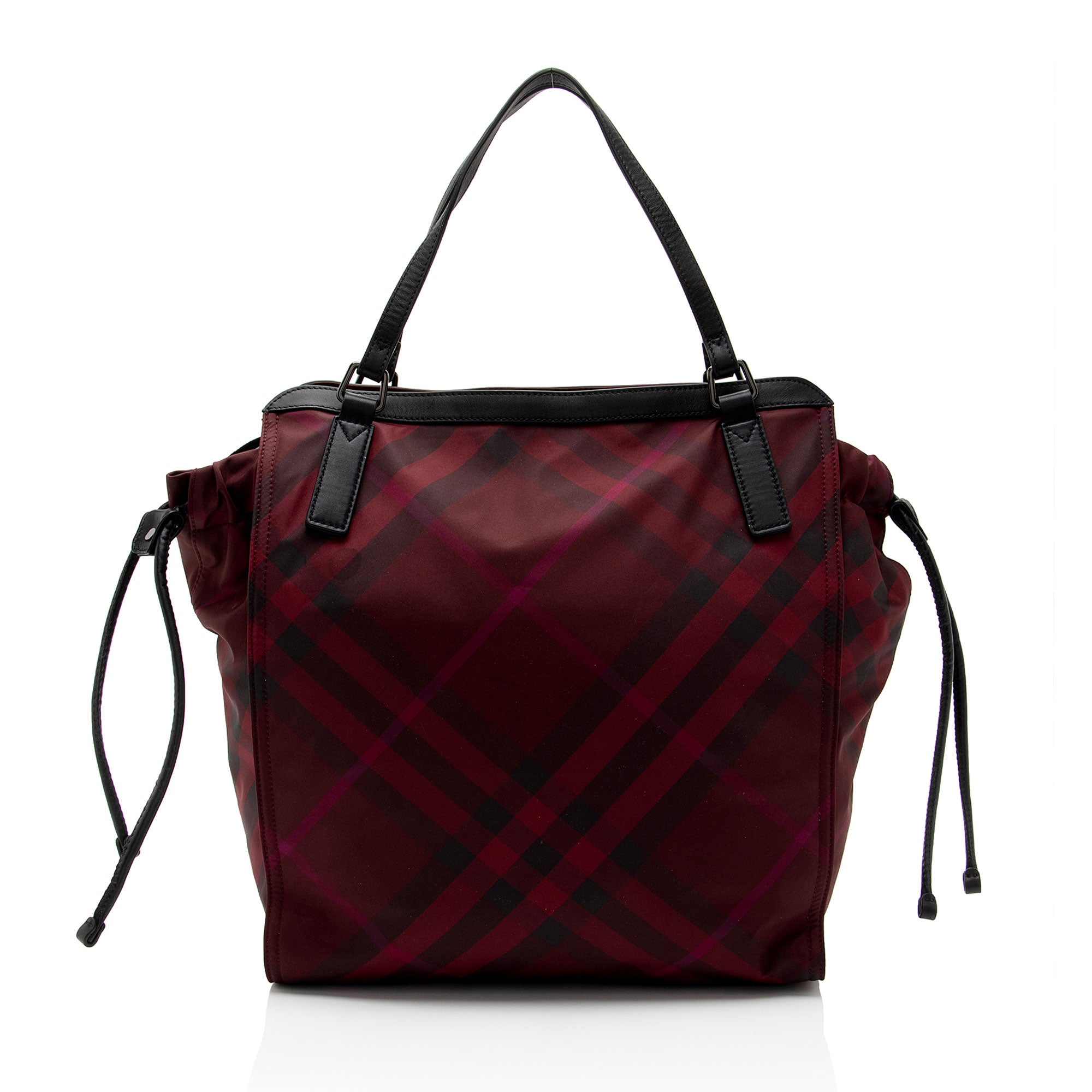 Burberry Nylon Check Buckleigh Packable Small Tote (SHF-mg4mKV)
