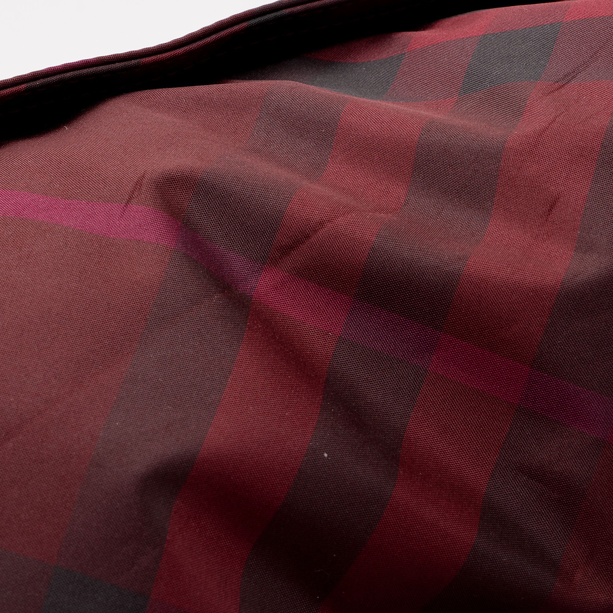 Burberry Nylon Check Buckleigh Packable Small Tote (SHF-mg4mKV)