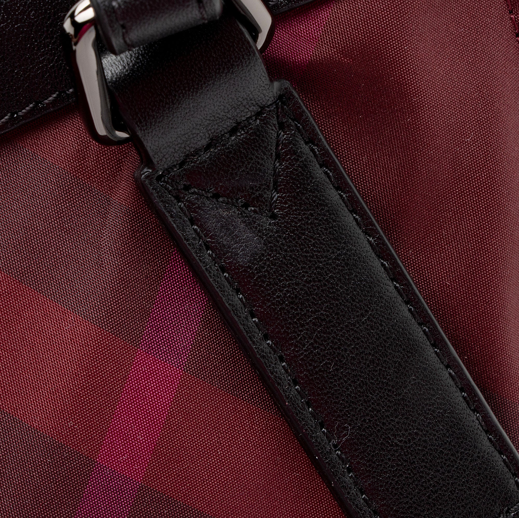 Burberry Nylon Check Buckleigh Packable Small Tote (SHF-mg4mKV)