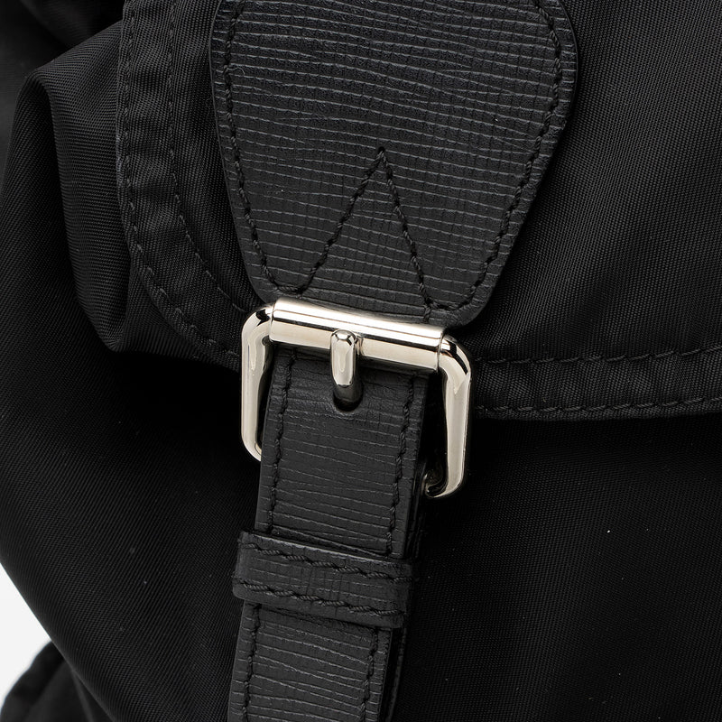 Burberry Nylon Leather Medium Rucksack Backpack (SHF-L8DnLS)