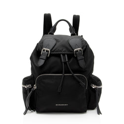 Burberry Nylon Leather Medium Rucksack Backpack (SHF-L8DnLS)