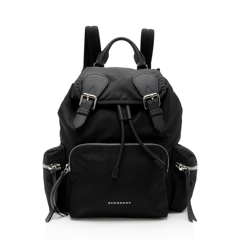 Burberry Nylon Leather Medium Rucksack Backpack (SHF-L8DnLS)