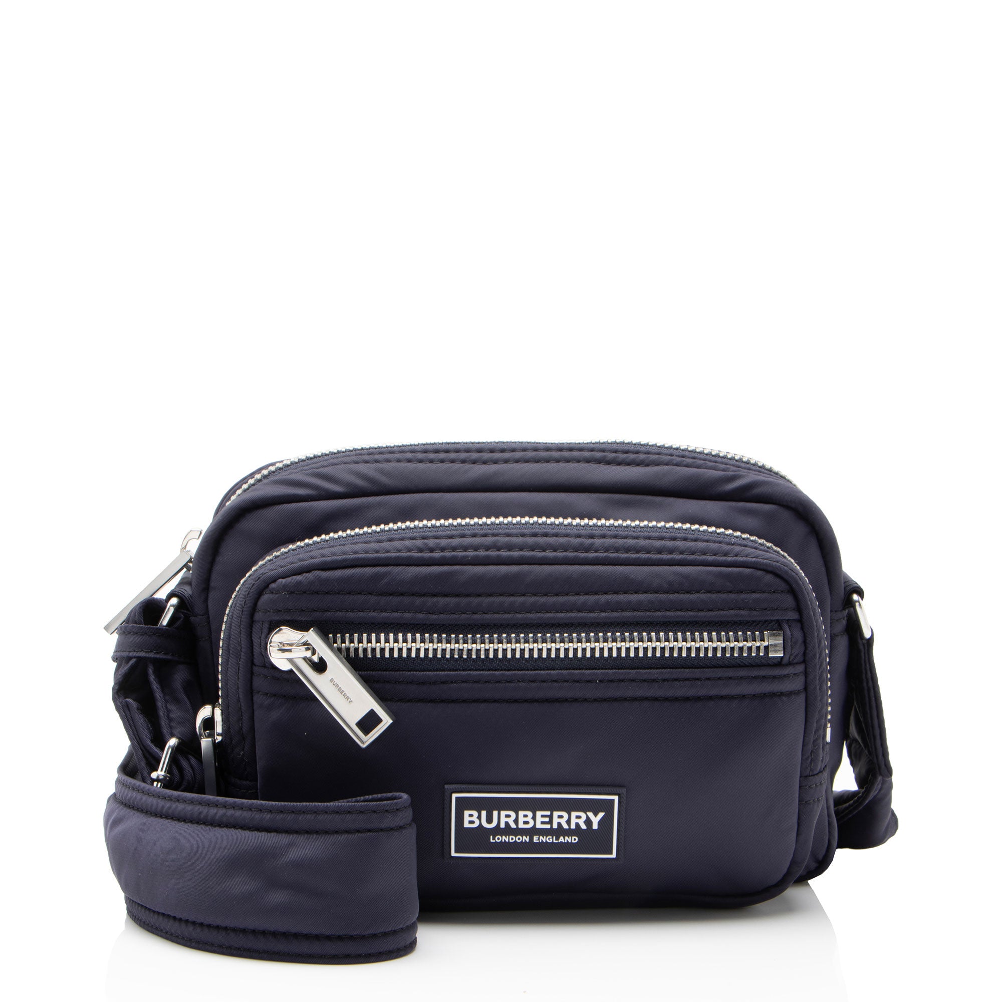 Burberry Nylon Logo Zip Messenger