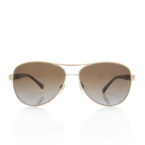 Burberry Polarized Check Aviator Sunglasses SHF ZGptFV LuxeDH