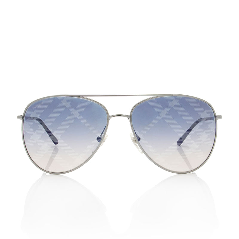 Burberry Polarized Check Aviator Sunglasses (SHF-0EYDtU)