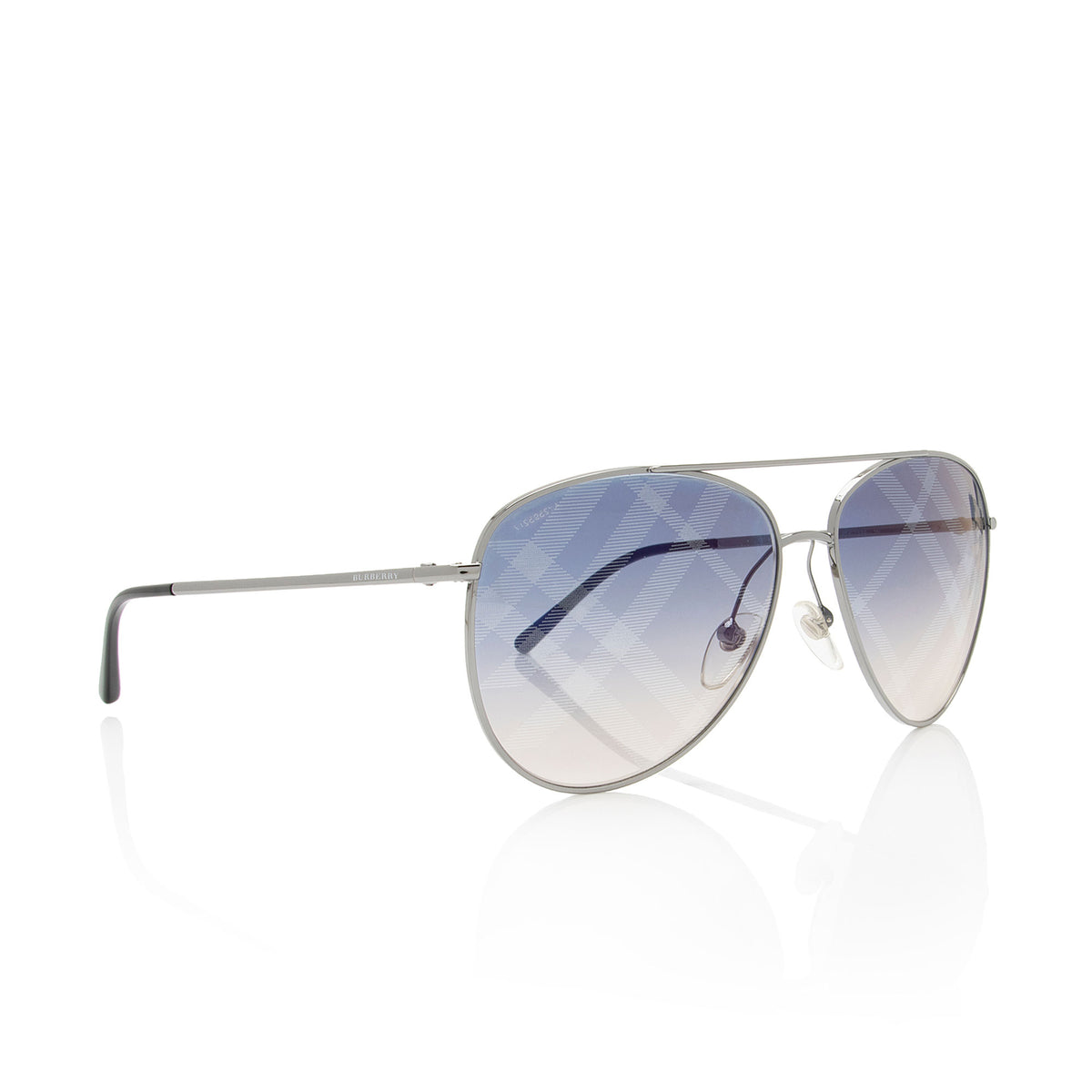 Burberry Polarized Check Aviator Sunglasses (SHF-0EYDtU)