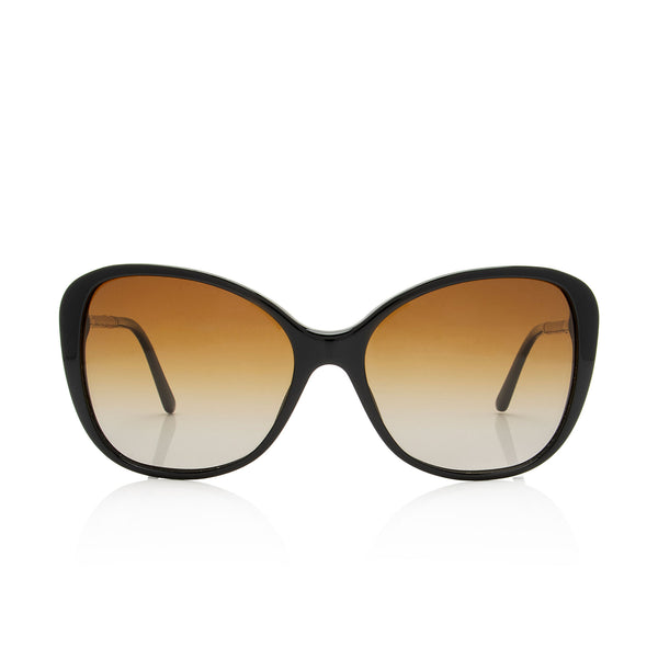 Burberry Polarized Nova Check Butterfly Sunglasses (SHF-ai2hPJ)