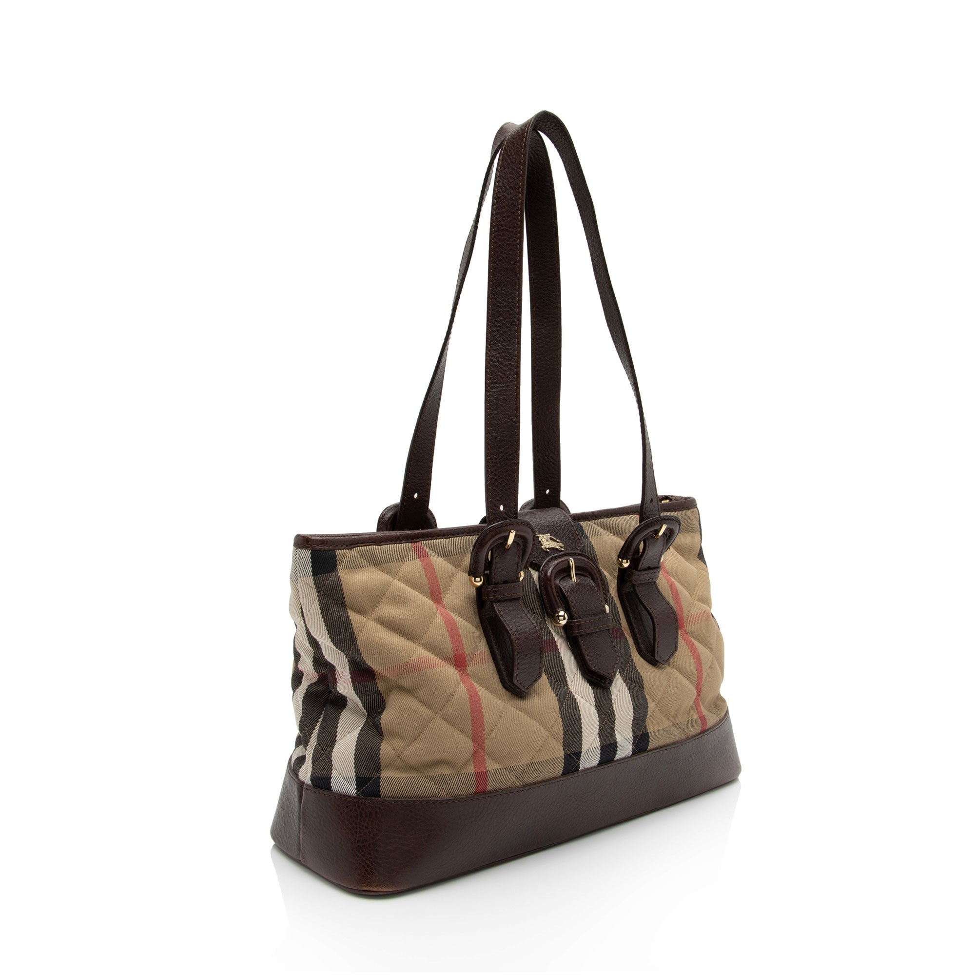 Burberry Quilted House Check Manor Tote (SHF-9N5HL6)