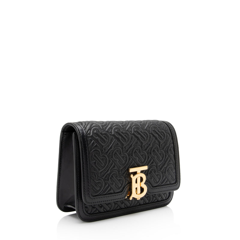 Burberry TB Monogram Embossed Leather Belt Bag (SHF-o46uwN)