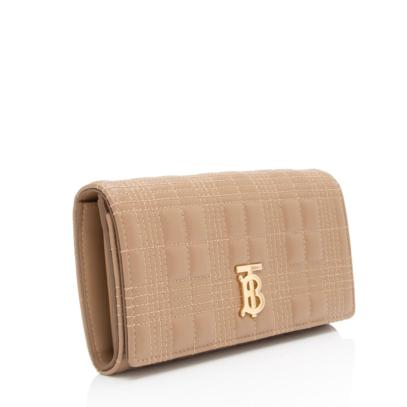 Burberry Quilted Lambskin TB Lola Continental Wallet (SHF-OkZsZO)