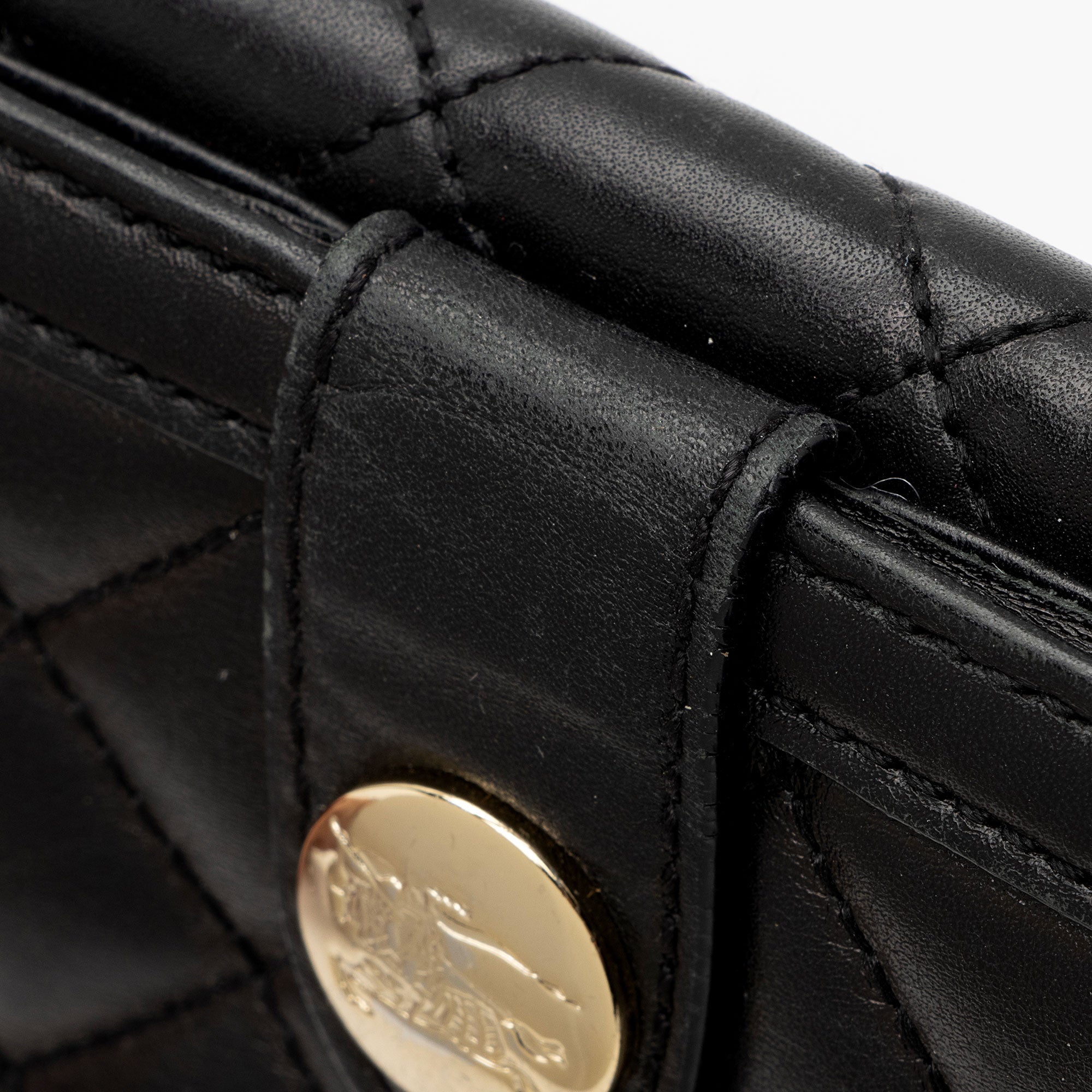 Burberry Quilted Leather Lock Wallet
