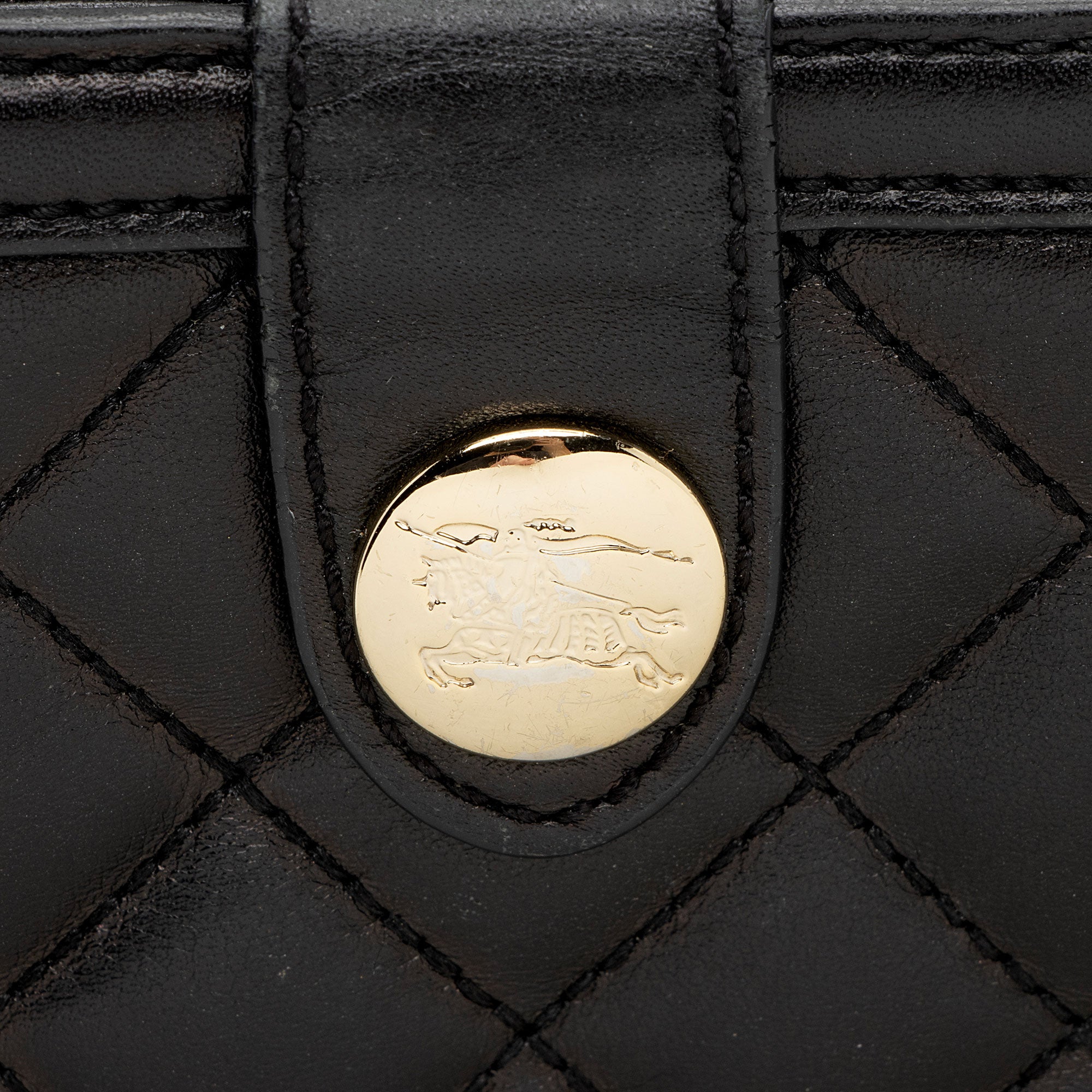 Burberry Quilted Leather Lock Wallet