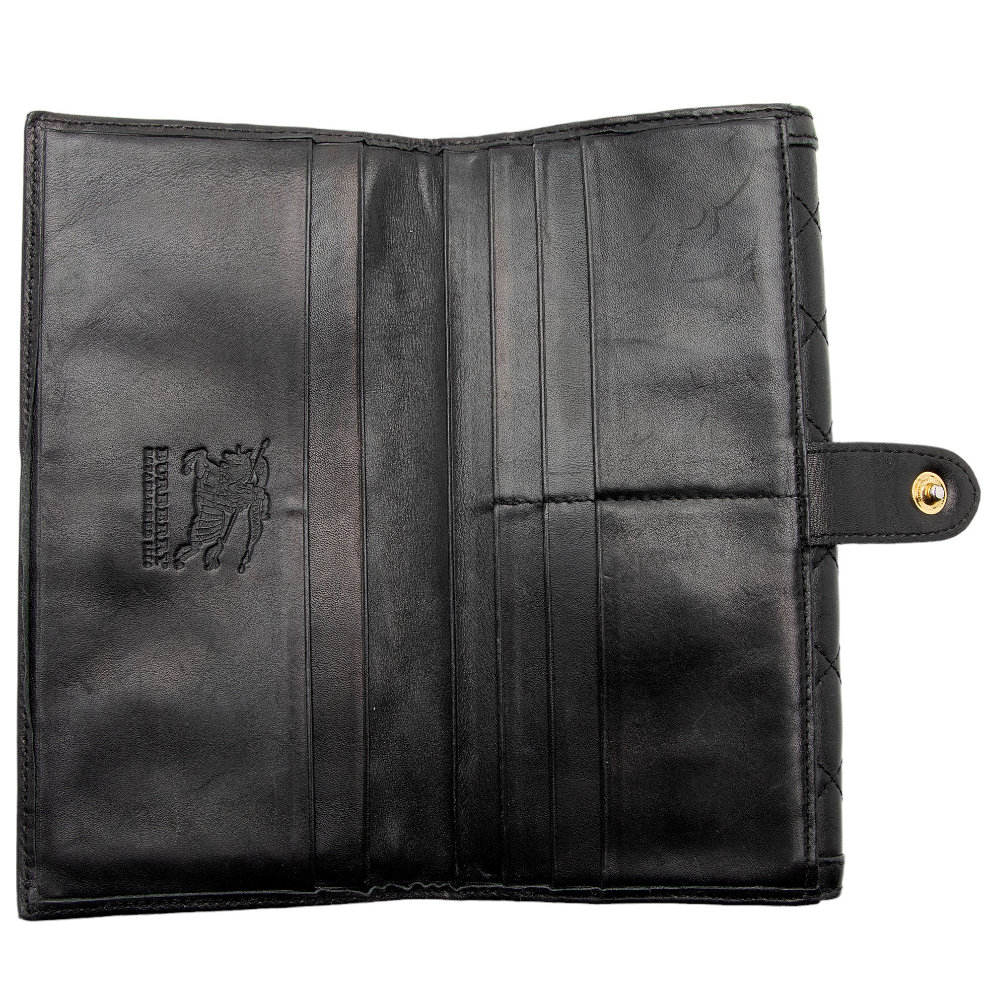 Burberry Quilted Leather Lock Wallet
