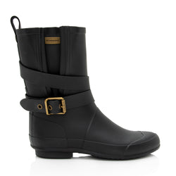 Functional Elegance: Burberry Rain Boots with Buckles
