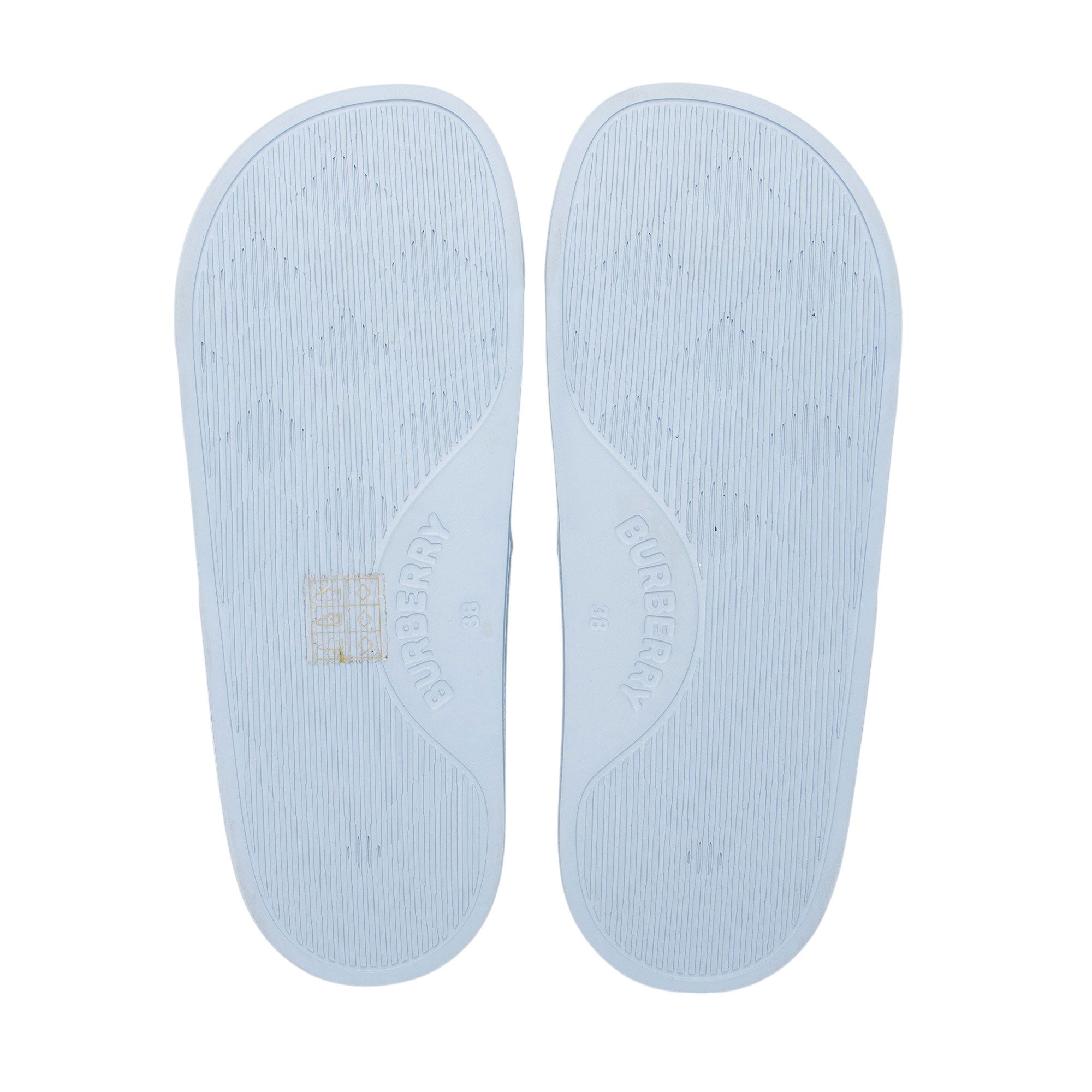 Burberry Rubber Furley Slides - Size 8 / 38