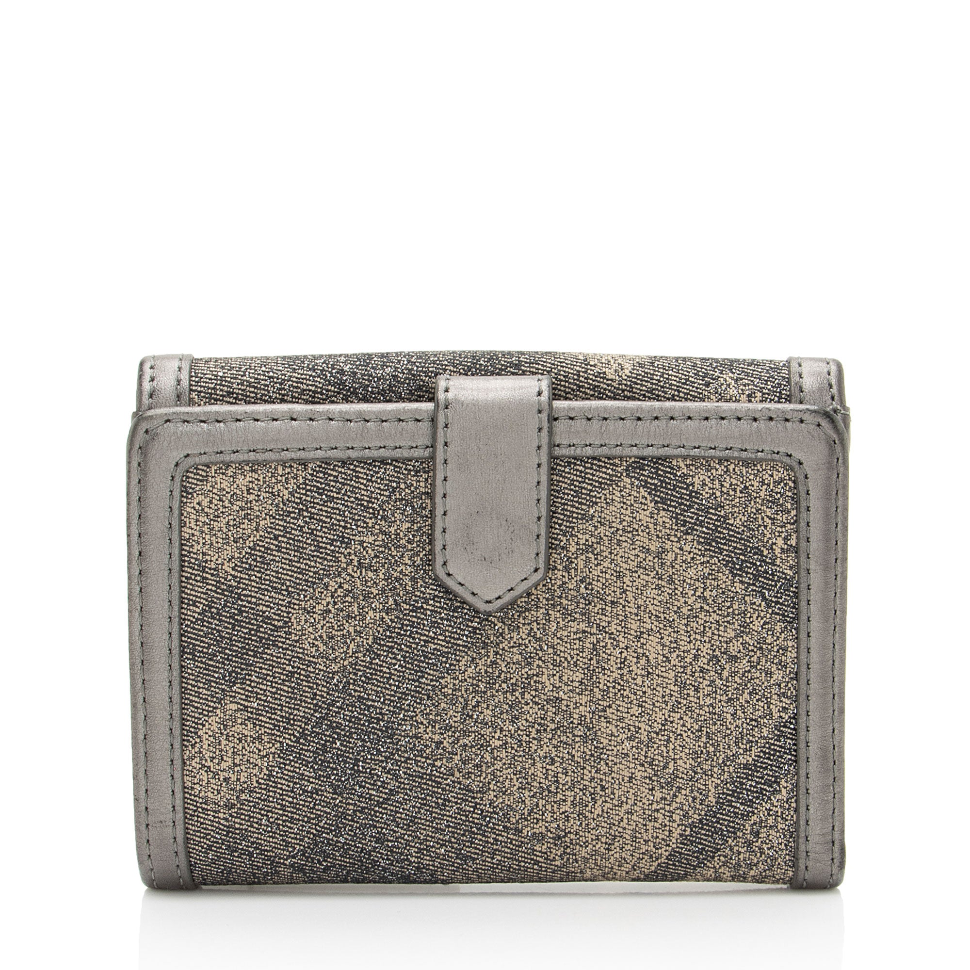 Burberry Shimmer Check Compact Wallet