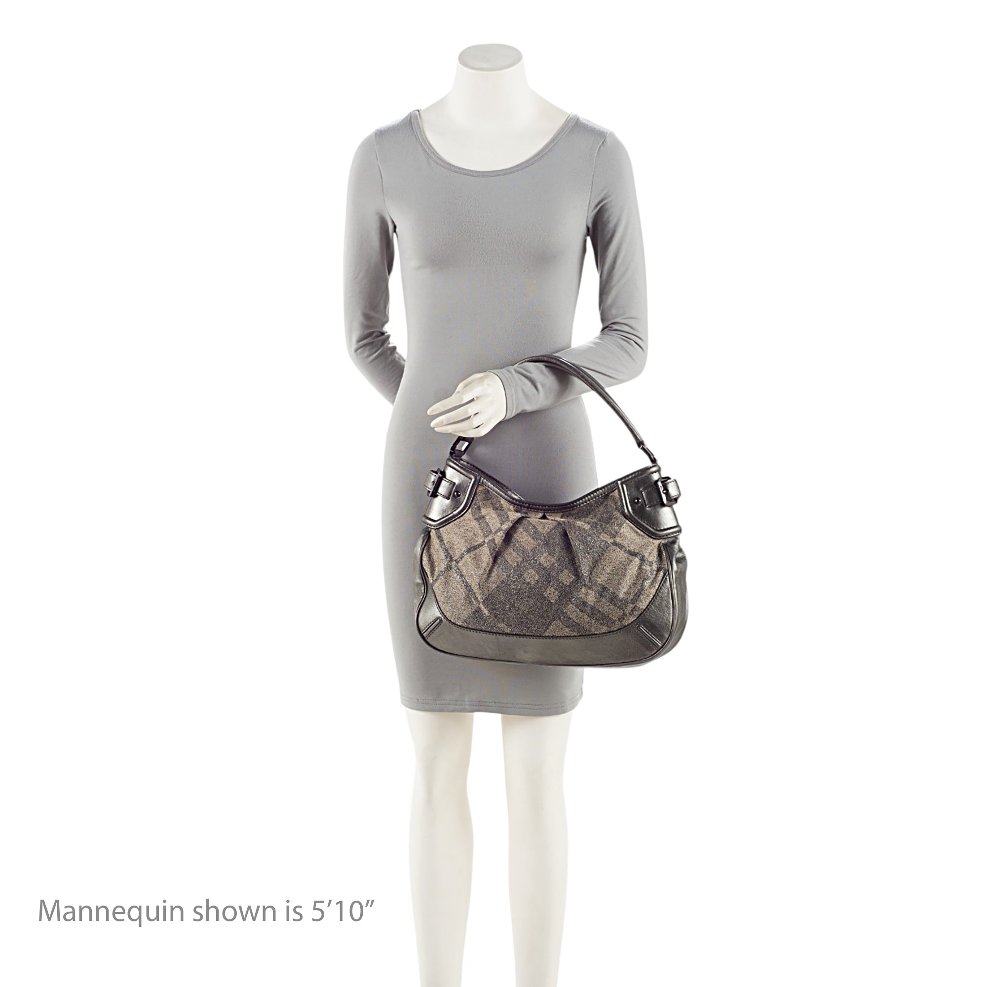 Burberry Shimmer Check Fairby Hobo