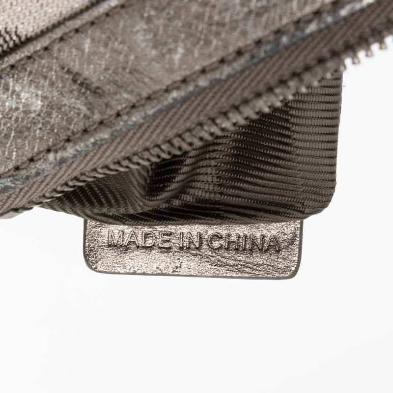 Burberry Shimmer Check Metallic Leather Prorsum Wristlet (SHF-23925)
