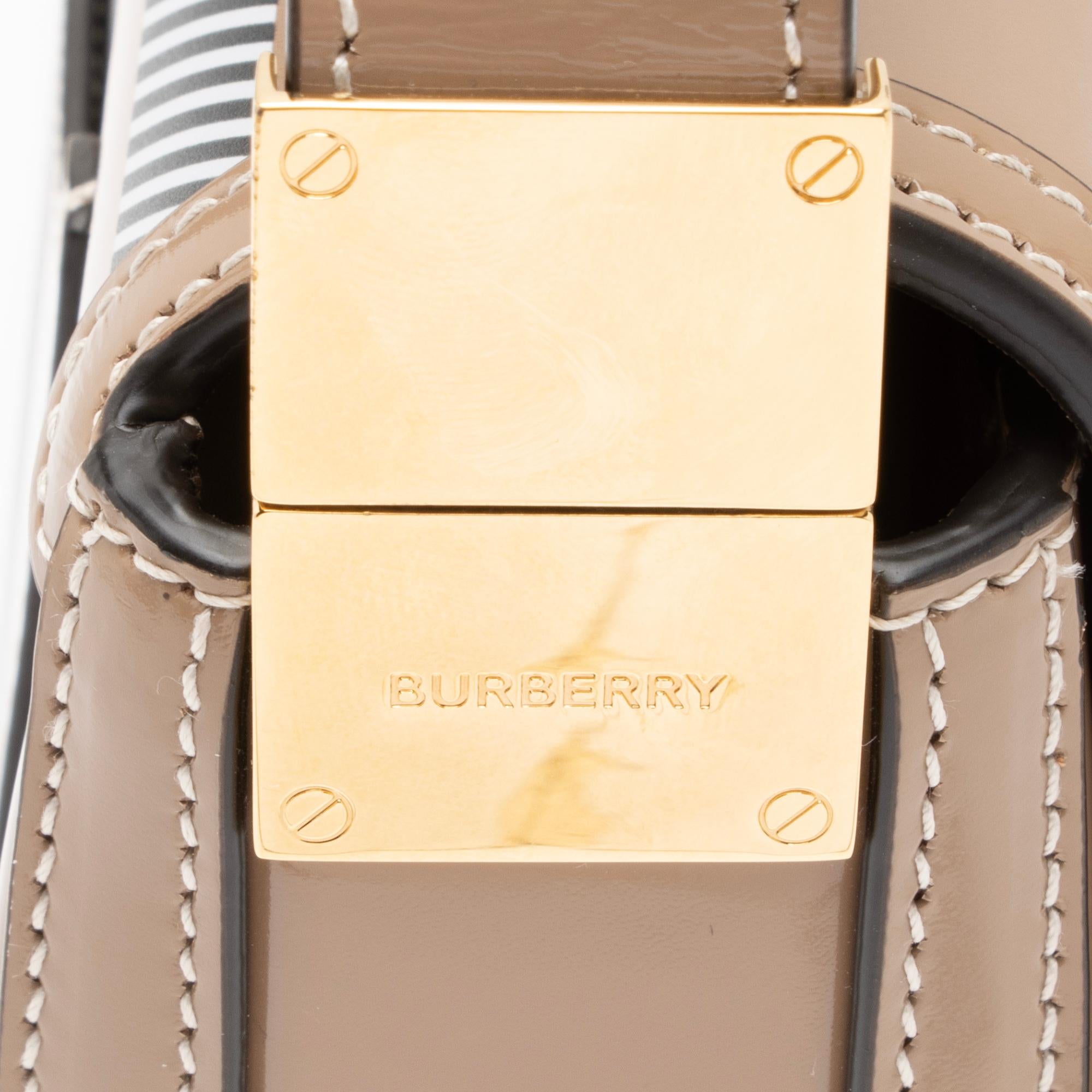 Burberry Smooth Calfskin Check Olympia Small Shoulder Bag