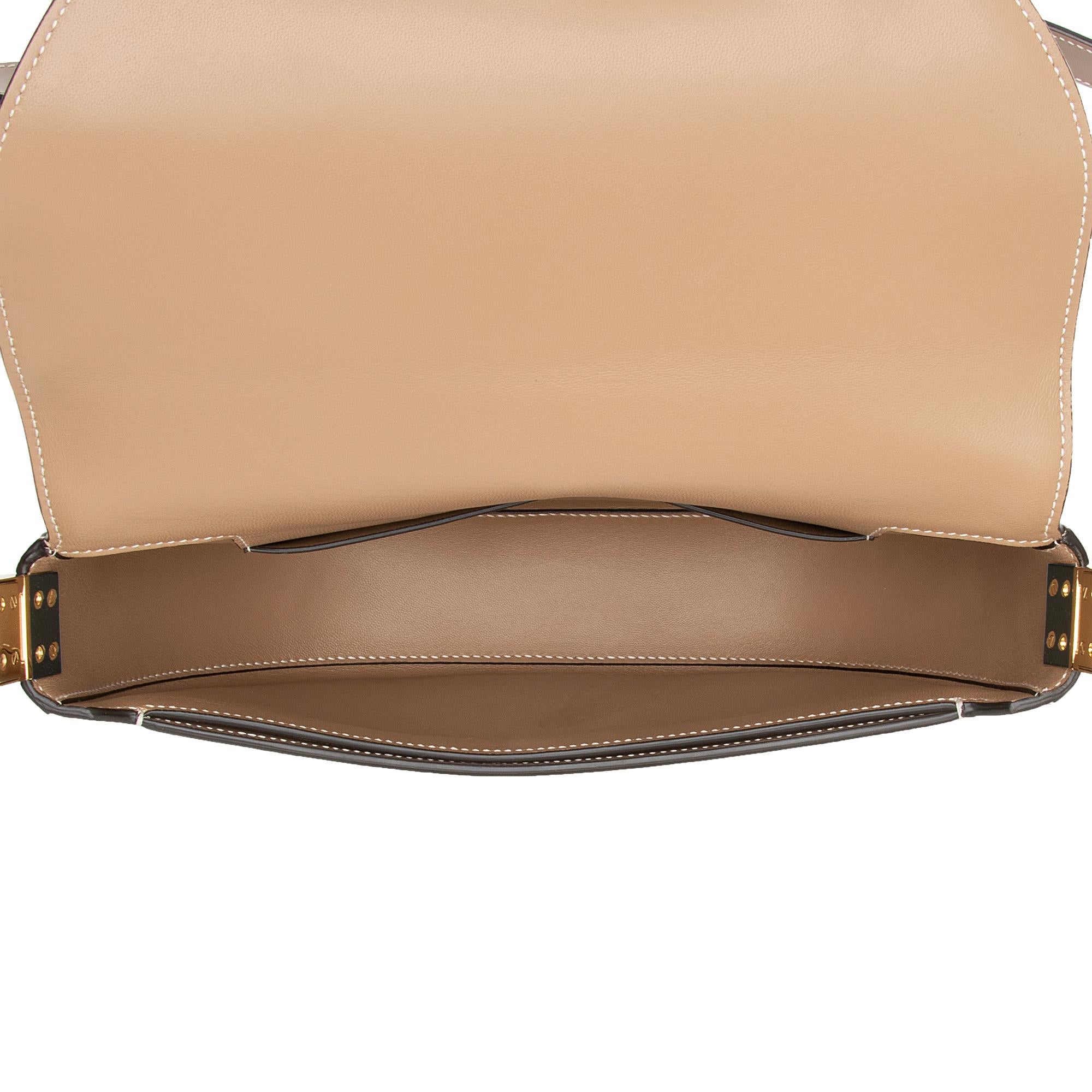 Burberry Smooth Calfskin Check Olympia Small Shoulder Bag