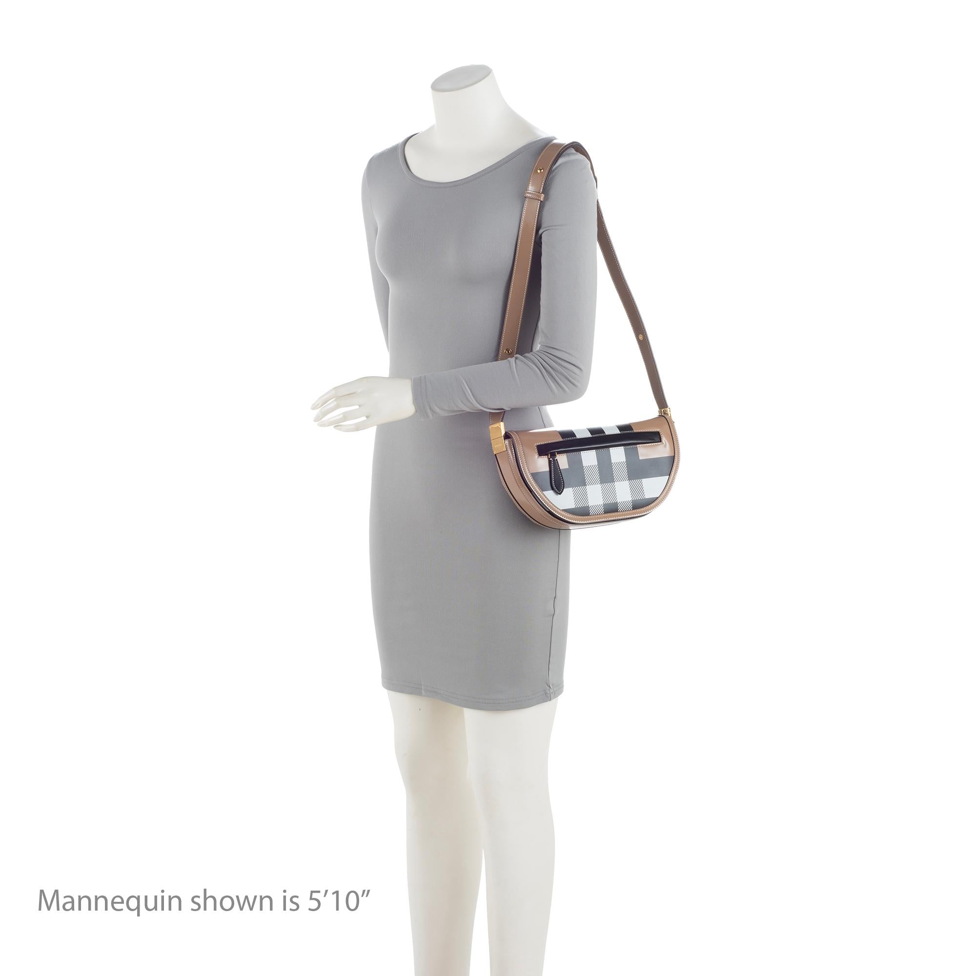 Burberry Smooth Calfskin Check Olympia Small Shoulder Bag