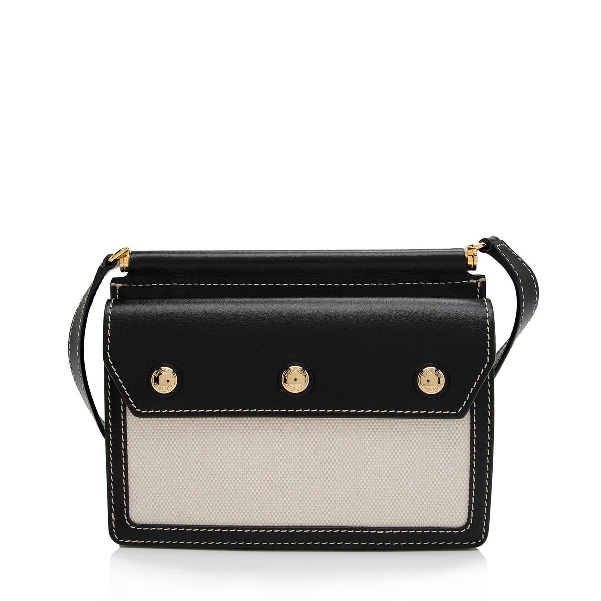 Burberry Smooth Calfskin Horseferry Print Title Mini Shoulder Bag (SHF