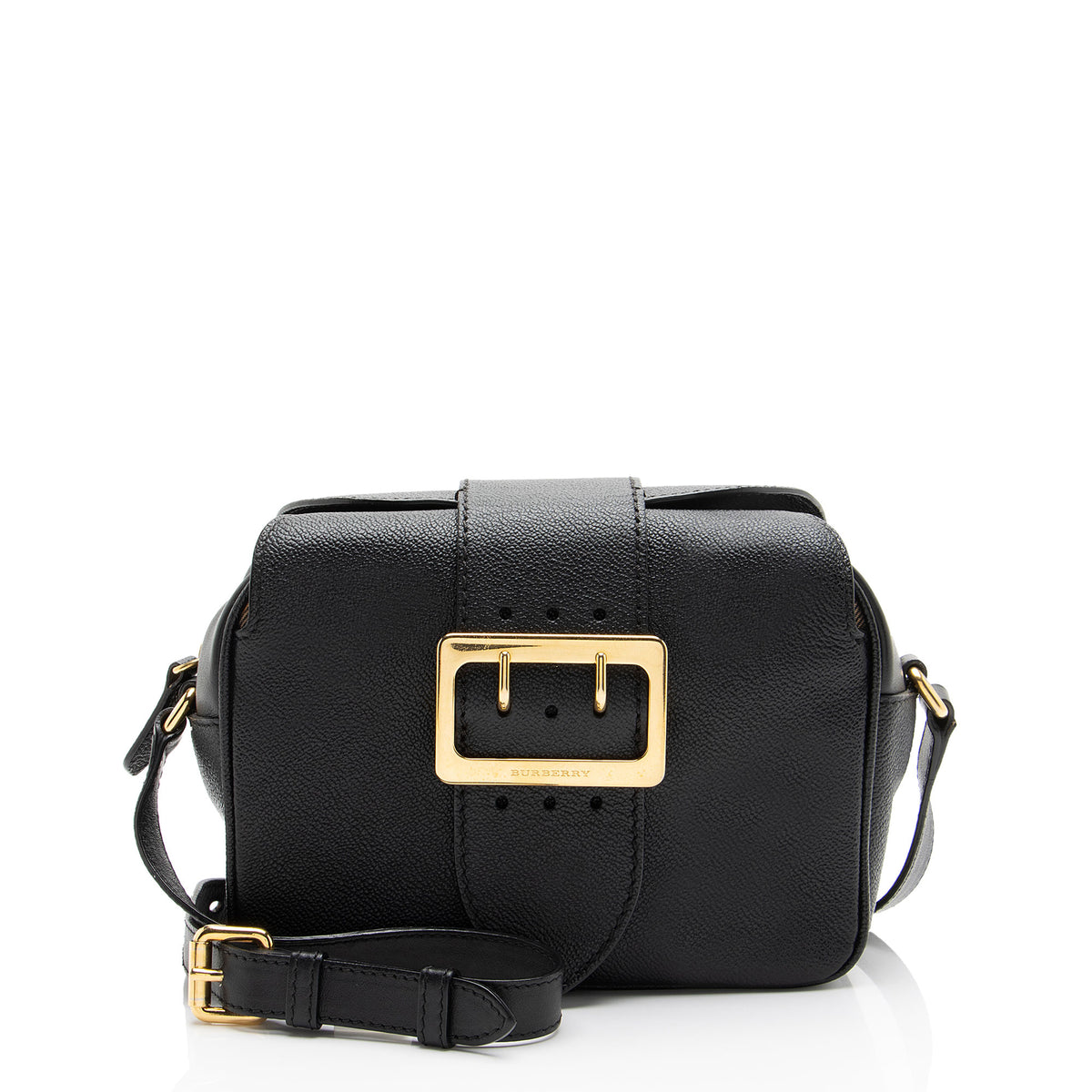 Burberry Soft Grain Calfskin Buckle Small Crossbody