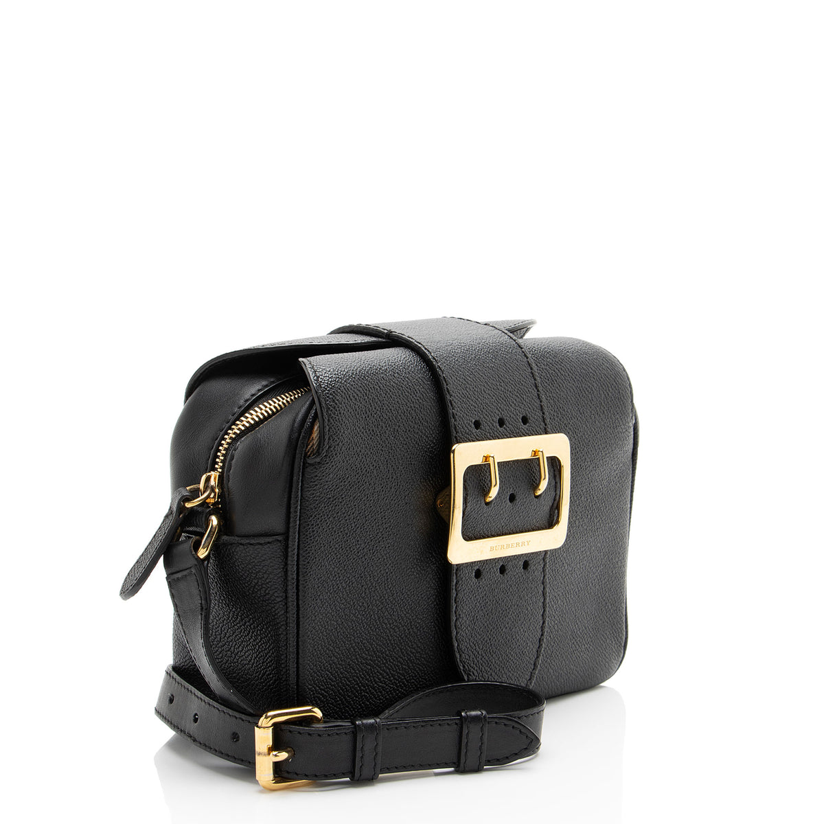 Burberry Soft Grain Calfskin Buckle Small Crossbody