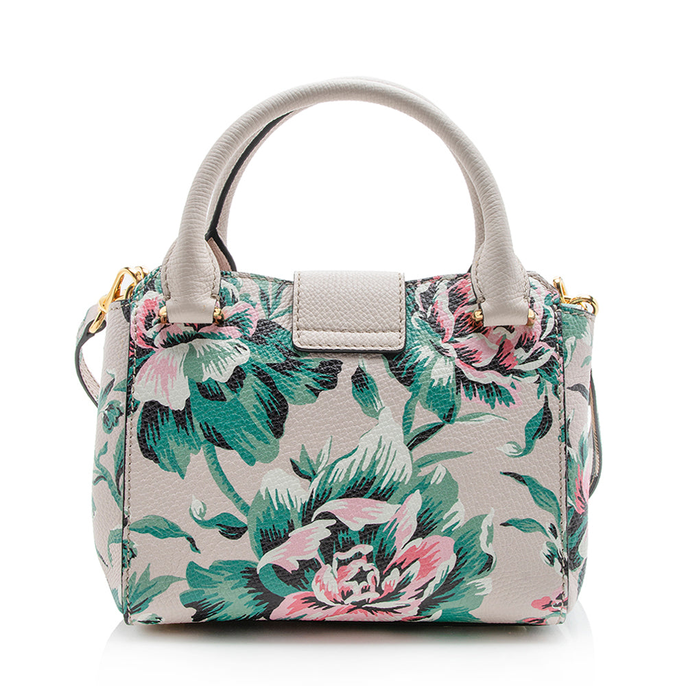 Burberry Soft Grain Leather Peony Rose Small Buckle Tote (SHF-11503)