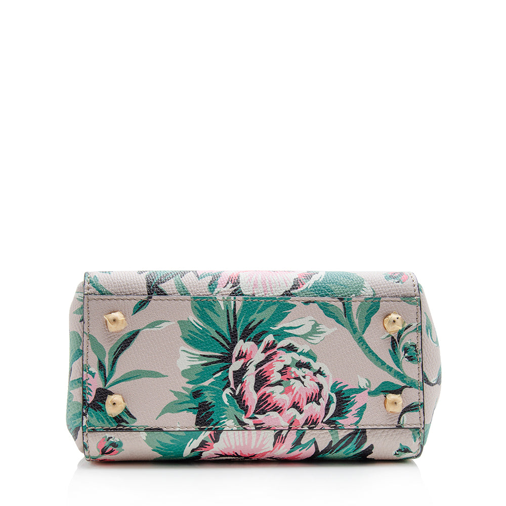 Burberry Soft Grain Leather Peony Rose Small Buckle Tote (SHF-11503)