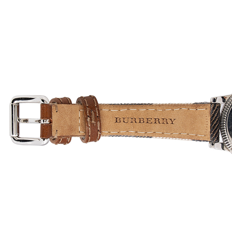 Burberry Stainless Steel Check Utilitarian Watch (SHF-tgujAu)