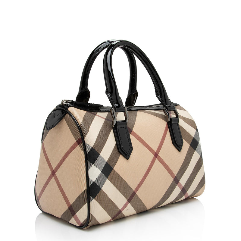 Burberry Nova Check Speedy Bag Authentic Boston Hand Bag 