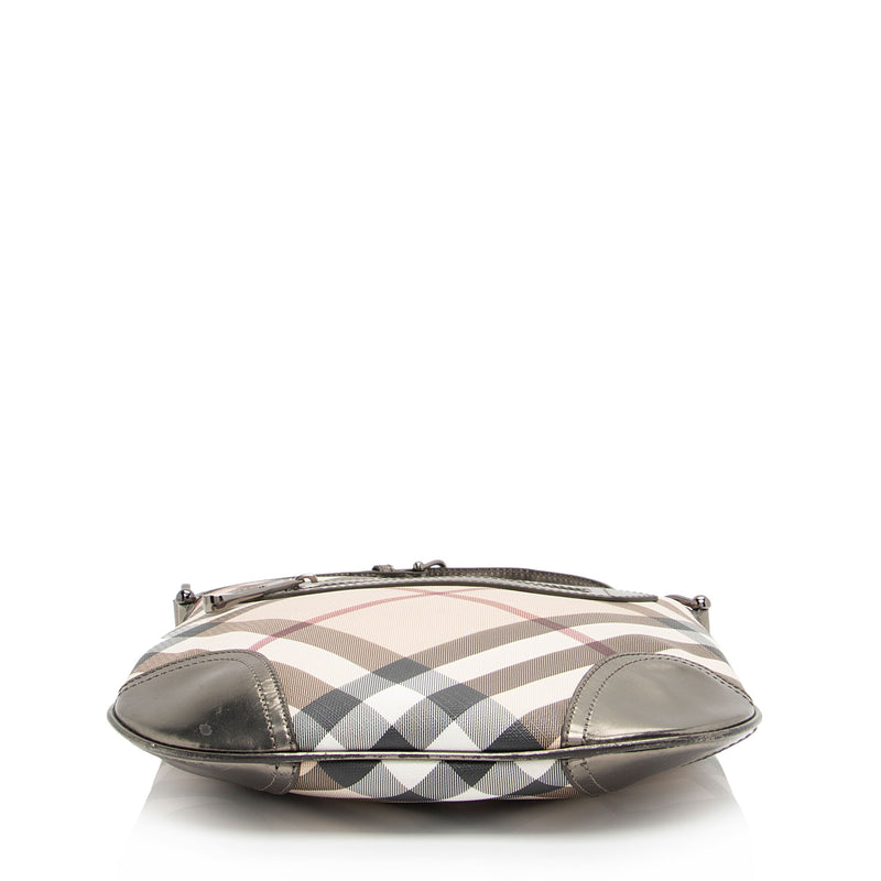 Burberry Super Nova Check Metallic Leather Crossbody Bag (SHF-lQZJ0s)