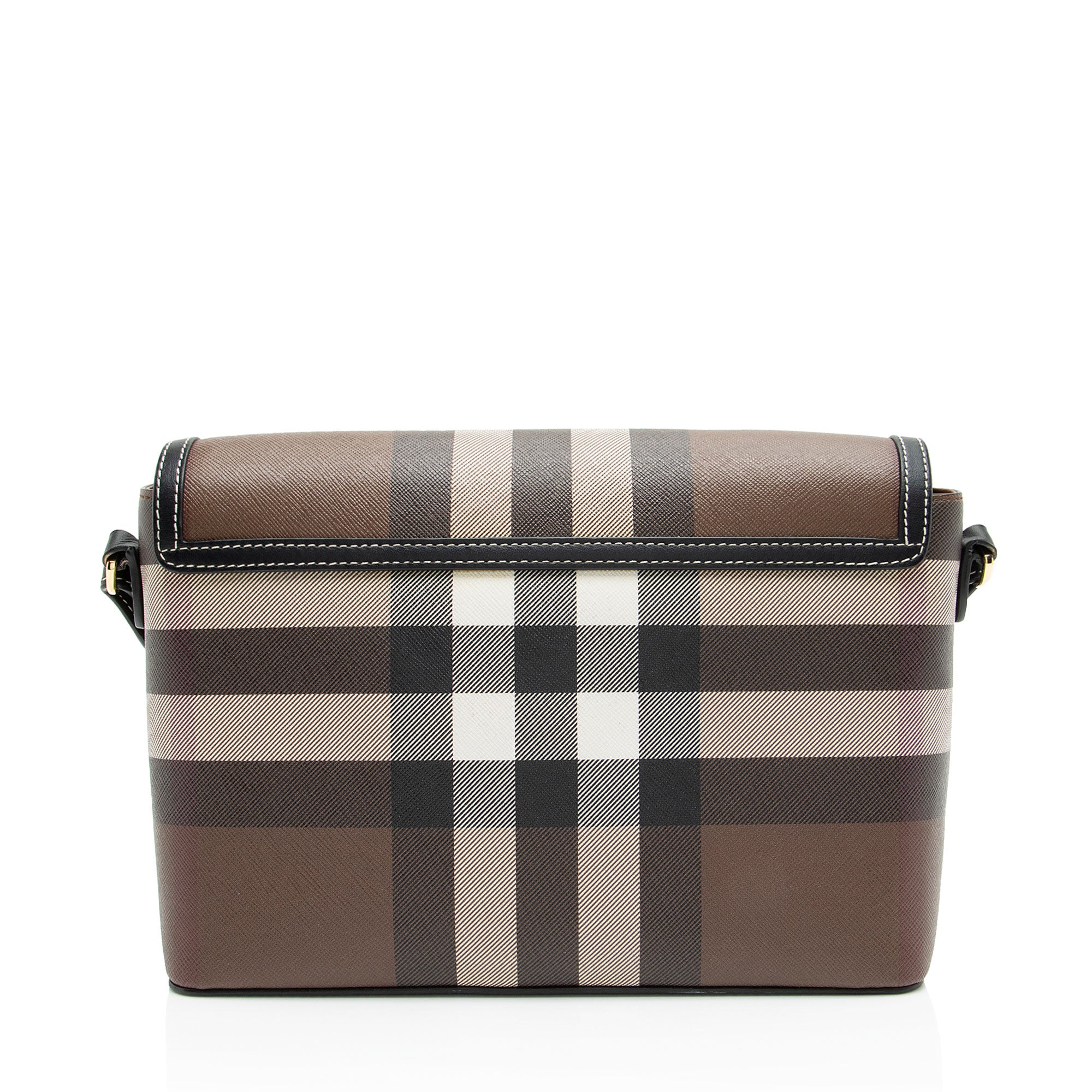 Burberry Tartan Check Calfskin Note Bag