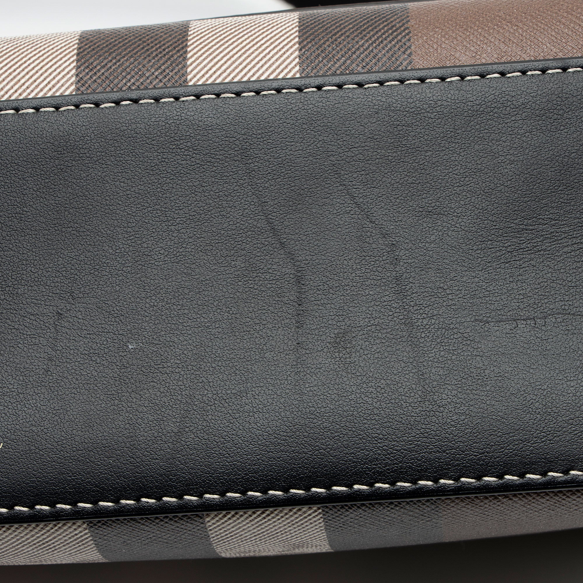 Burberry Tartan Check Calfskin Note Bag