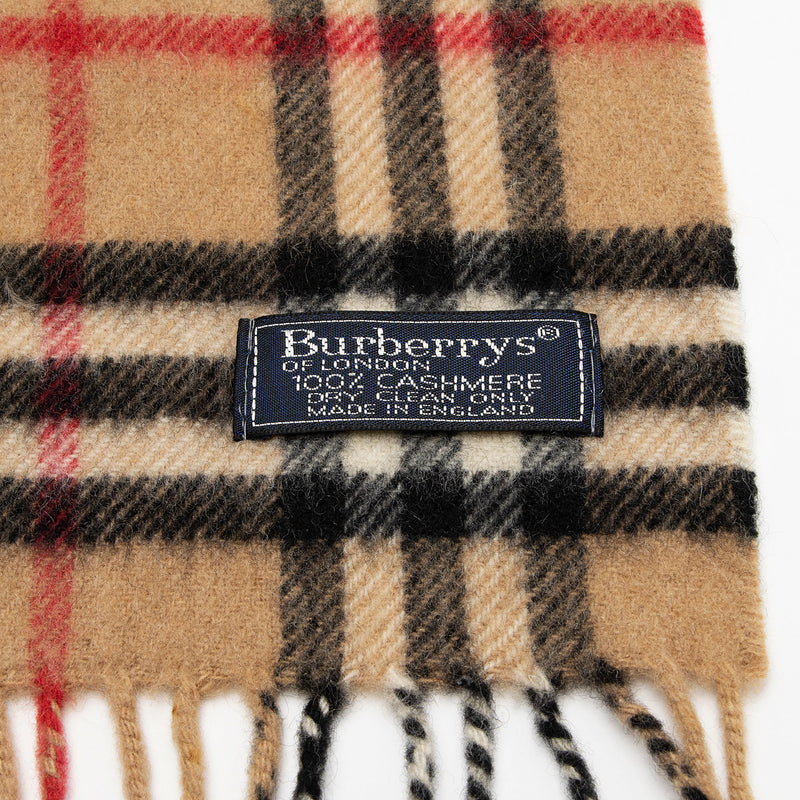 Burberry Vintage Cashmere Check Scarf (SHF-YmAJML)